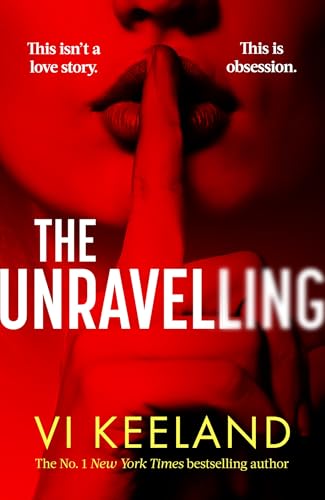 Book cover: red background, hand with finger to lips, bold title.