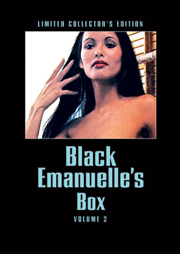 DVD cover for "Black Emanuelle's Box" featuring a woman in partial view.