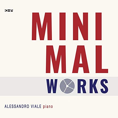 CD cover for "Minimal Works" by Alessandro Viale, red and blue text.