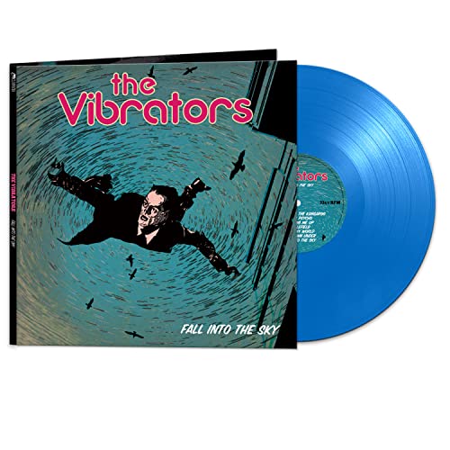 Vinyl record of The Vibrators’ “Fall Into The Sky” album, blue disc.