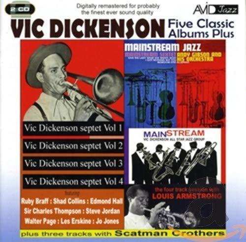 CD cover for Vic Dickenson’s “Five Classic Albums Plus” jazz compilation.