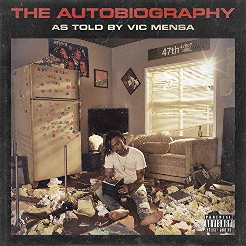 Album cover with a man sitting amidst crumpled paper in a cluttered room.