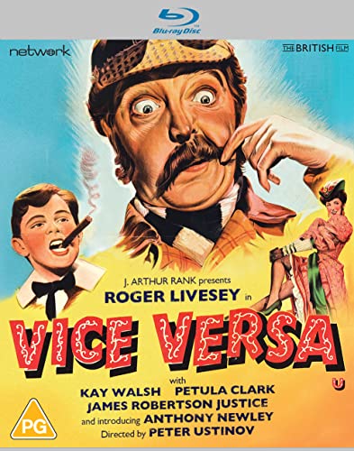 Vice Versa" Blu-ray cover featuring a man in a bowler hat with a surprised expression.