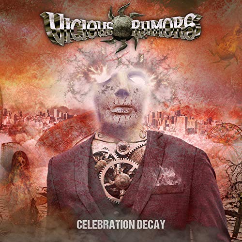 CD cover: distorted face in suit, fiery cityscape, and ghostly figures.