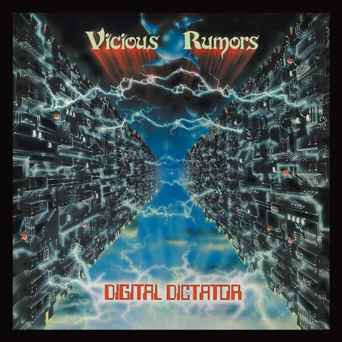 Album cover for Vicious Rumors’ “Digital Dictator” with circuit board imagery.