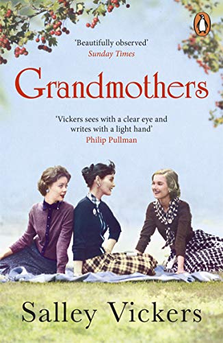 Book cover for Grandmothers by Salley Vickers showing three women sitting on a blanket.