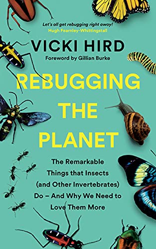 Book cover featuring colorful insects and invertebrates on a teal background.