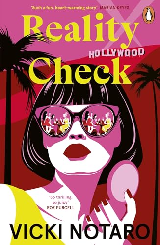 Book cover: "Reality Check" with illustration of a woman in sunglasses.