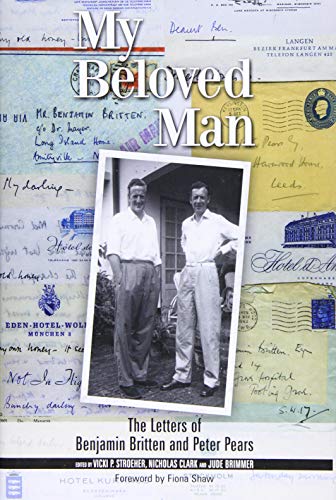 Book cover featuring a black and white photo of two men, Britten and Pears.