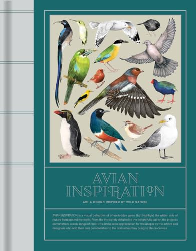 Book cover featuring detailed illustrations of diverse bird species in flight and perched.