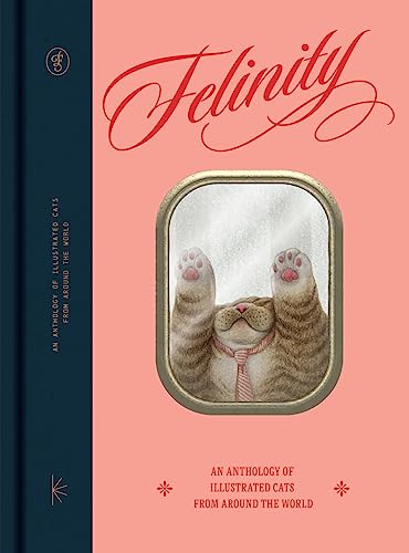 Book cover featuring an illustrated cat with raised paws inside an oval frame.