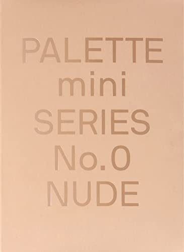 Beige eyeshadow palette with embossed text: "PALETTE mini SERIES No.0 NUDE".