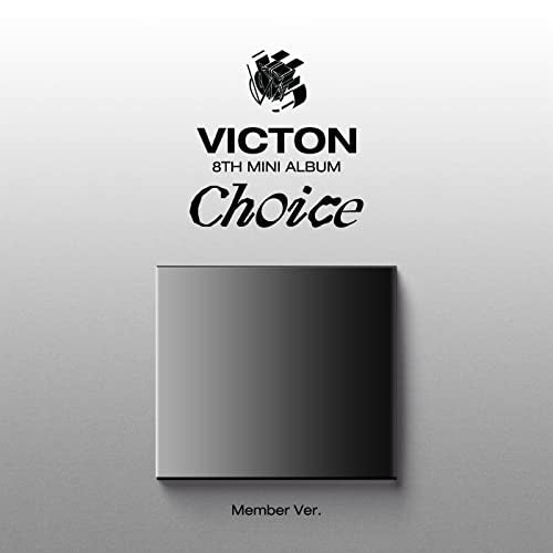 Victon “Choice” album cover: black and white design with text and shadow.