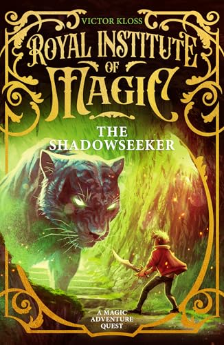 Book cover: a boy with a sword faces a large, glowing tiger.