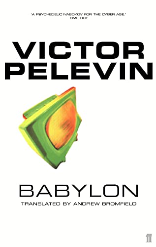 Book cover for "Babylon" by Victor Pelevin, featuring a green, angled TV.