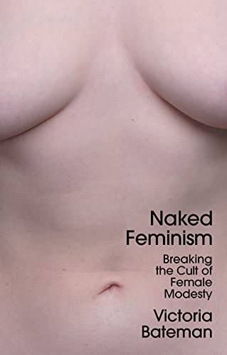 A close-up of a woman's bare torso with the book title and author printed.