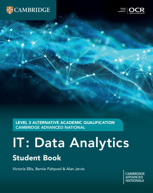 Front cover of the Cambridge Advanced National IT: Data Analytics Student Book.