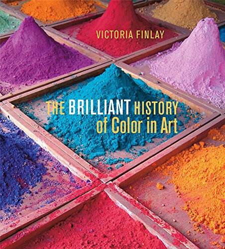 Book cover featuring vibrant piles of colorful pigment powders.