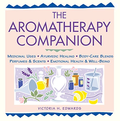 Book cover featuring aromatherapy illustrations and bold, blue title text.