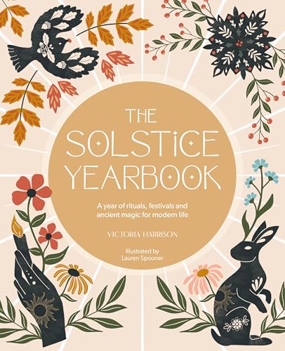 Book cover with floral designs, birds, rabbits, and hand illustrations.