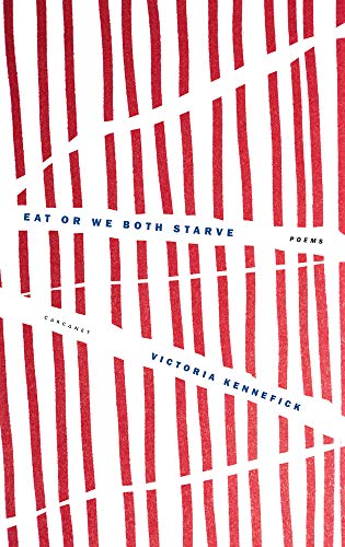 Book cover with red and white stripes, title “Eat or We Both Starve”.