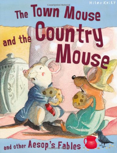 Book cover: two mice with cheese, titled "The Town Mouse and the Country Mouse".