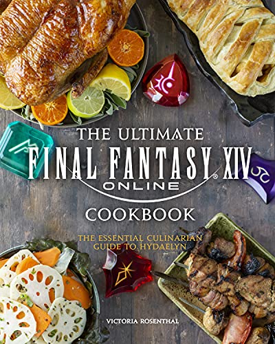 Cookbook cover featuring food images and "Final Fantasy XIV" logo.