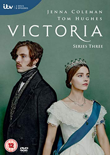 Victoria" Series 3 DVD cover featuring Jenna Coleman and Tom Hughes.