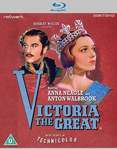 Blu-ray cover for "Victoria The Great" featuring Anna Neagle and Anton Walbrook.