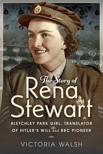 Portrait of Rena Stewart in uniform, book cover with title and author.