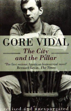 Book cover: "The City And The Pillar" by Gore Vidal, with a portrait.