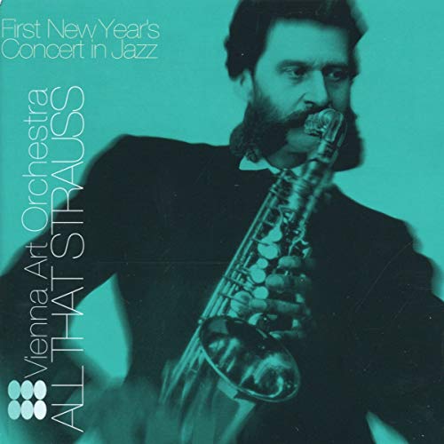 CD cover: Man playing saxophone, teal background, text "Vienna Art Orchestra.