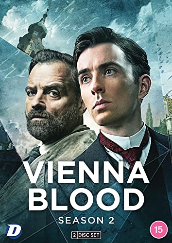 DVD cover for "Vienna Blood: Series 2" featuring two men and a city skyline.