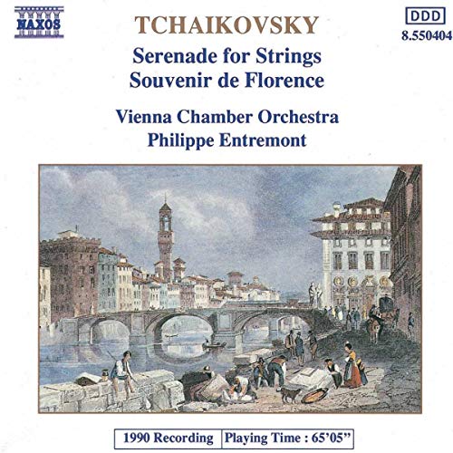 CD cover featuring a painting of a bridge and buildings in Florence.