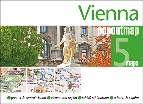 Vienna PopOut Map cover featuring a statue and city details.