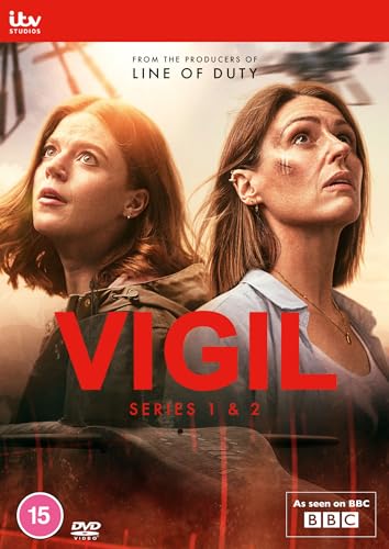 DVD cover for “Vigil” series 1 & 2 featuring two distressed women.