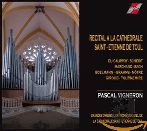 CD cover featuring a cathedral organ and text listing the artist and musical pieces.