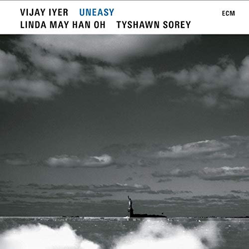 CD cover for “Uneasy” by Vijay Iyer, featuring a submarine in stormy seas.