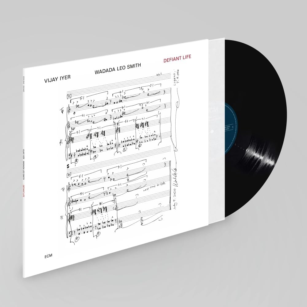Vinyl record of Vijay Iyer and Wadada Leo Smith’s “Defiant Life” album.