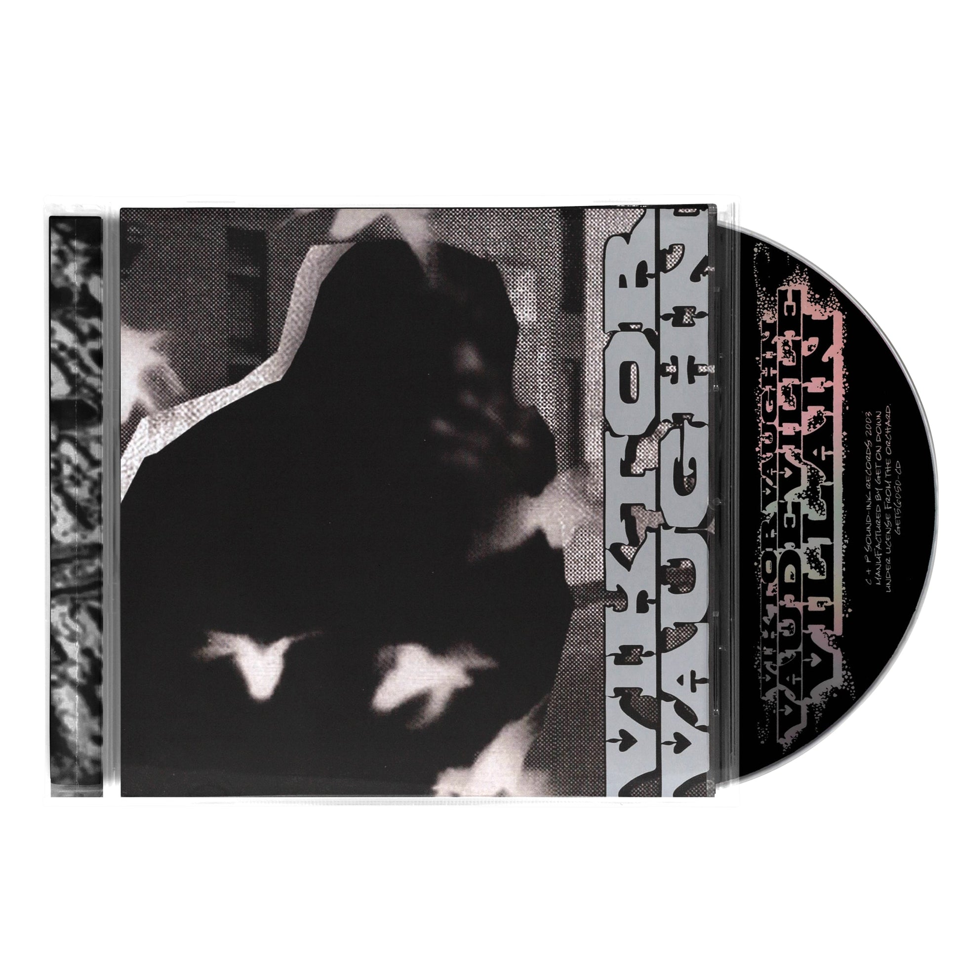 CD case for Viktor Vaughn’s “Vaudeville Villain,” featuring a shadowed face.