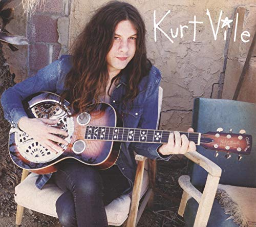 Kurt Vile album cover featuring a man with long hair and a guitar.