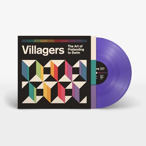 Villagers album cover and purple vinyl record against a white background.