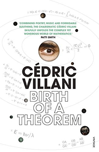 Book cover: eye within mathematical equations, title "Birth of a Theorem.