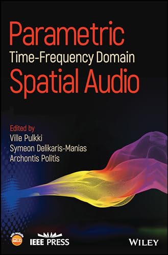 Book cover: “Parametric Time-Frequency Domain Spatial Audio” with abstract wave design.