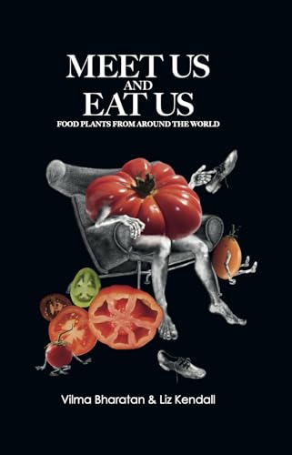 Book cover featuring a tomato-headed figure sitting in a chair against black background.