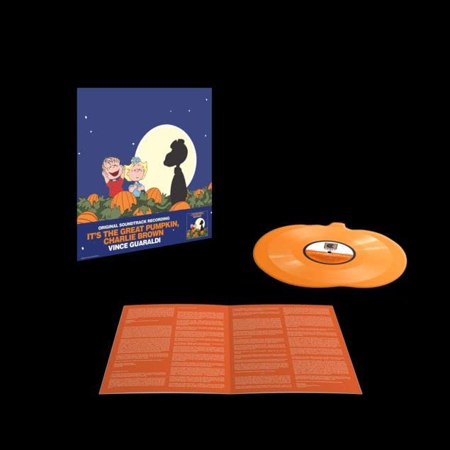 Orange vinyl record of "It's The Great Pumpkin, Charlie Brown" soundtrack.