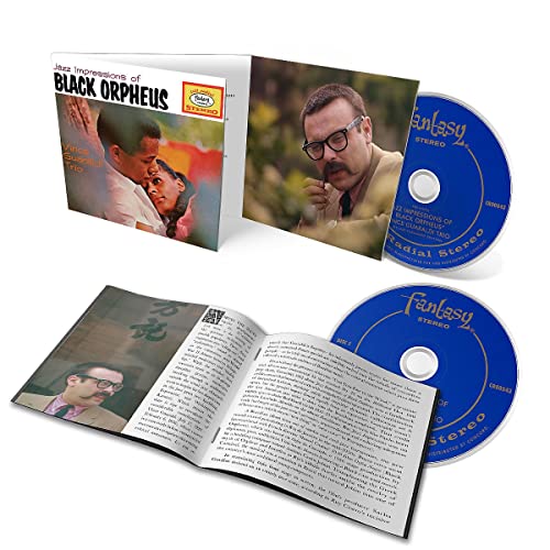 CD case and discs for Vince Guaraldi Trio’s “Black Orpheus” album.