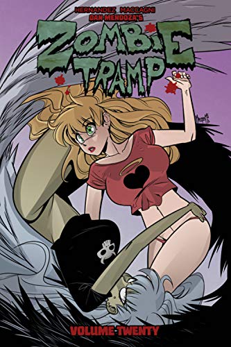 Comic book cover featuring a blonde woman in a red shirt and black shorts.