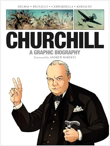 Cover of “Churchill: A Graphic Biography” featuring a cartoon portrait.