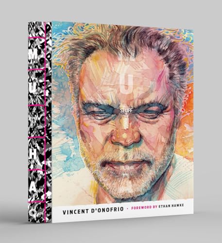 Book cover featuring a colorful, textured portrait of Vincent D'Onofrio.